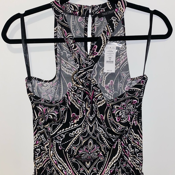 White House Black Market Printer Halter Tunic Top - Picture 9 of 11